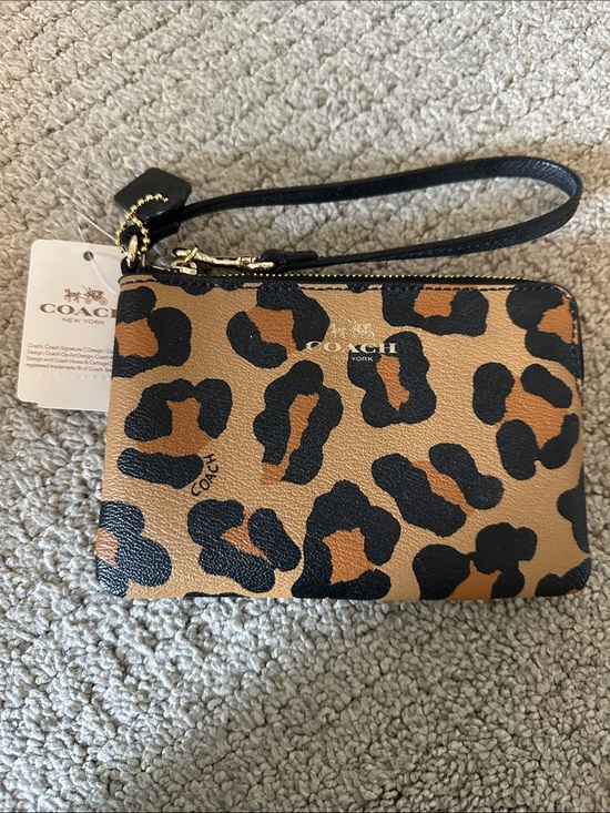Coach Handbags - Coach Leopard Wristlet